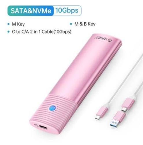 Carcasa de SSD PCIe de 10Gbps para M.2 NVMe, SATA