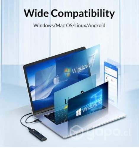 Carcasa de SSD PCIe de 10Gbps para M.2 NVMe, SATA