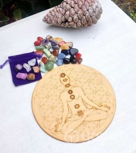 Set Gemoterapia 17 Piedras + Madera + Puntas