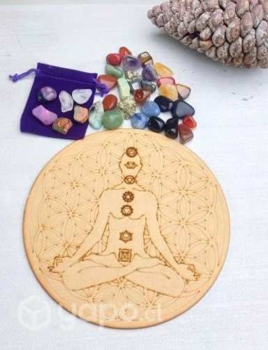 Set Gemoterapia 17 Piedras + Madera + Puntas