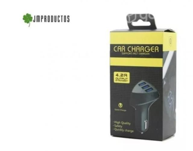 Cargador De Auto Triple Usb De 4.2 Amperes De 12-2