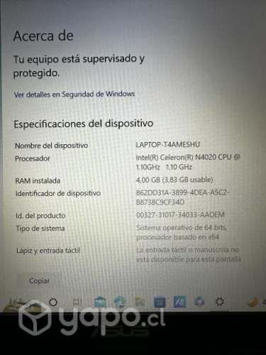 Notebook básico NUEVO marca ASUS