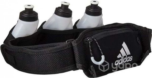 Adidas - Cinturón de 3 botellas para running Bott