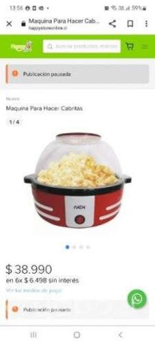 Máquina para hacer cabritas