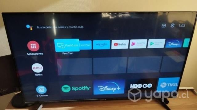 Televisor 50" Smart tv con rack