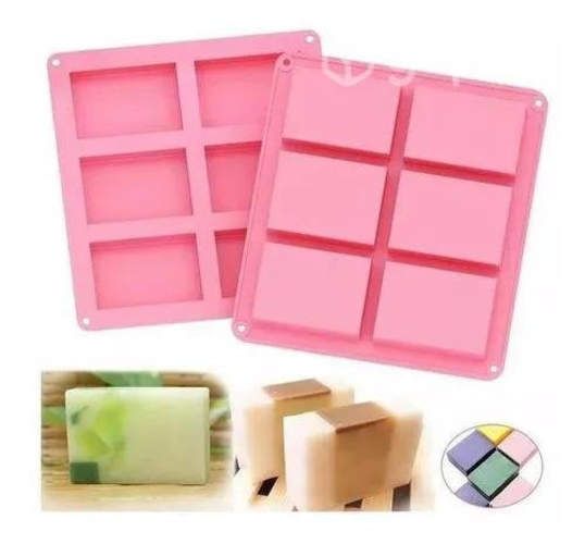 Molde De Silicona Para Jabon Rectangular 6 Divisio