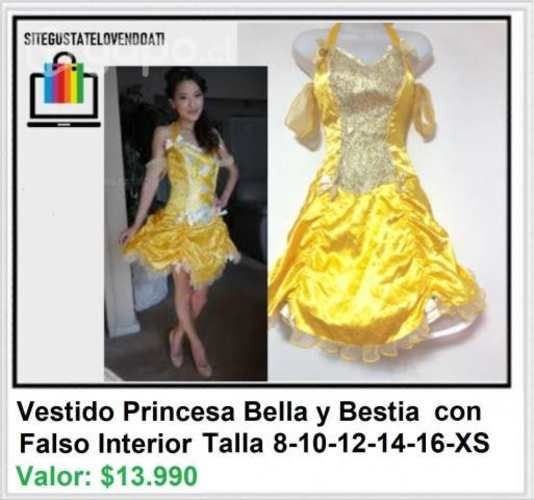 Disfraz de Princesa Bella y Bestia con Falso
