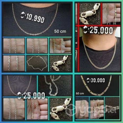 Hermosas cadenas de Plata 925 originales