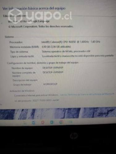 Notebook hp excelentes condiciones