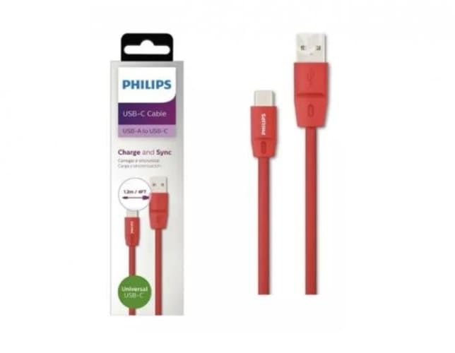 Cable Usb A Type-c Philips De Goma 1,2 Metros Usb-