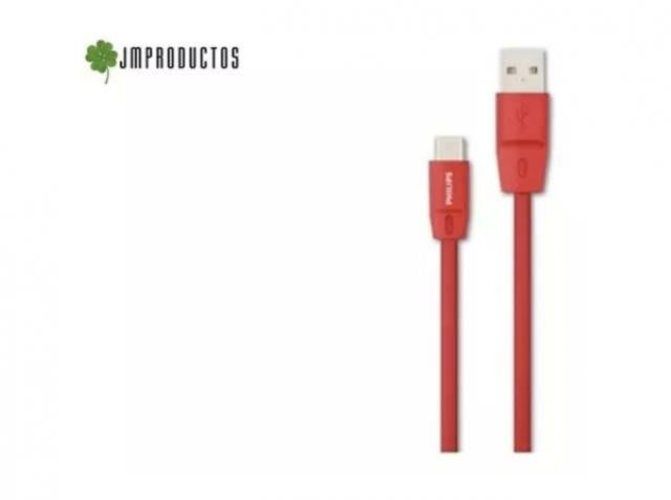 Cable Usb A Type-c Philips De Goma 1,2 Metros Usb-