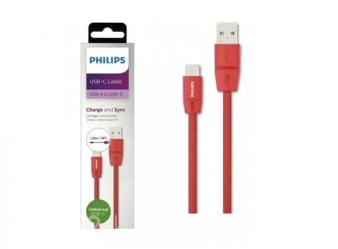 Cable Usb A Type-c Philips De Goma 1,2 Metros Usb-