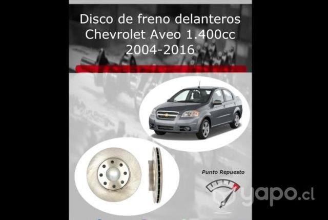 Par de Discos de Freno Chevrolet Aveo 1.4cc 04-16