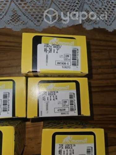 Tornillos lenteja y drywall