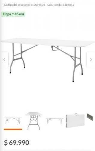 Mesa plegable portatil