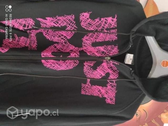 Zipper poleron con gorro mujer nuevo m