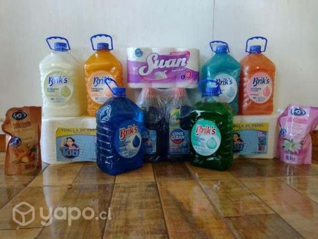 Detergente Brik's 5 litros y otros productos