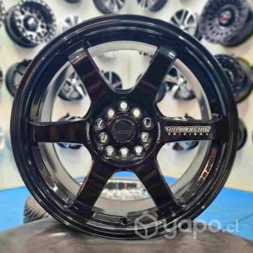 Llantas Aro 17x8 5x100 y 5x114 Volk Racing Negro