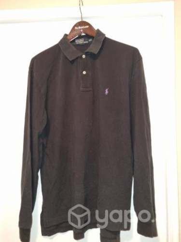 Polera Polo Manga larga negra