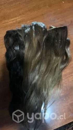 Pelo natural. Cortinas para extensiones