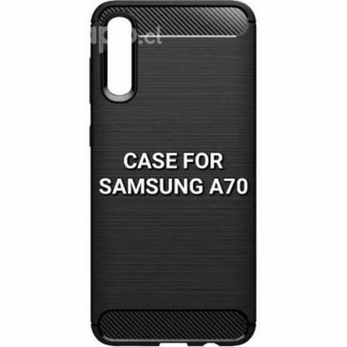 Funda negra Samsung A70 de silicona antigolpes