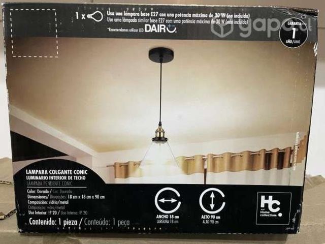 Lámpara colgante conica