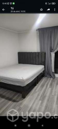 Respaldo de cama 2 plazas con bases separadas