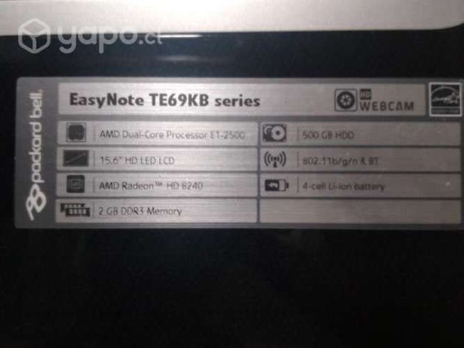 Notebook packard bell