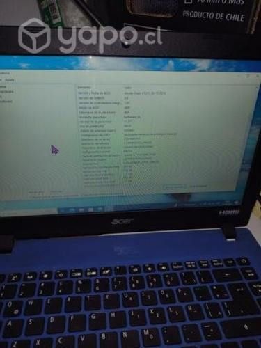 Acer Aspire funcionando