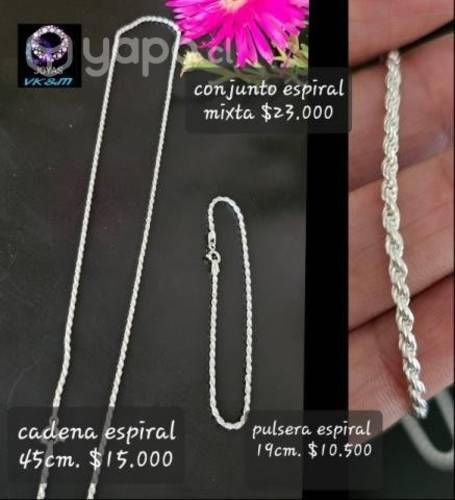 Conjunto de plata italiana hombre y mujer