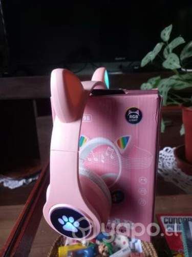 Audifono orejas de gatitos kawai