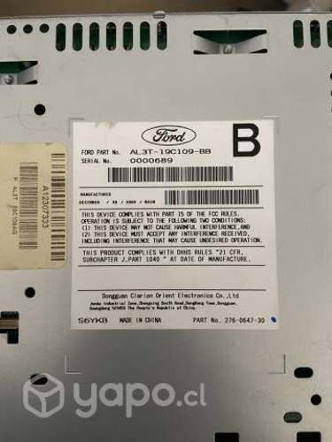 Panel de audio original ford F-150 2010