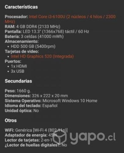 Notebook hp pavilon 360 convertible