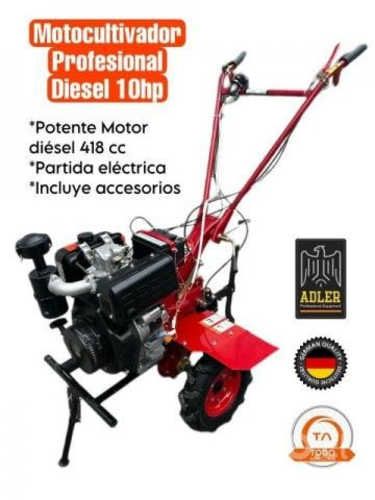 Motocultivador Profesional Diésel 10 HP