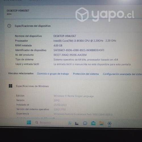 Computador lenovo estado 7/10