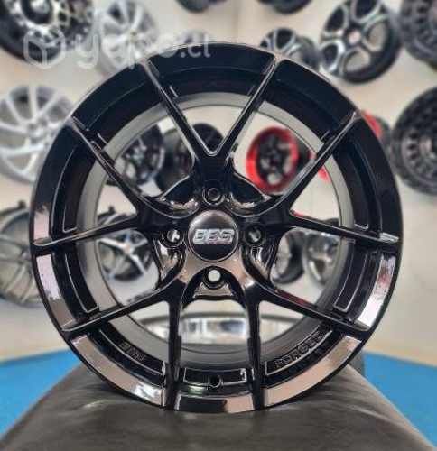 Llantas Aro 15x7 4x100 BBS Negra Hermosas