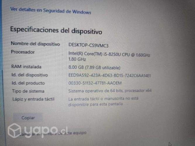 Notebook ProBook 430 G5 Intel(R) Core(TM) i5-8250U