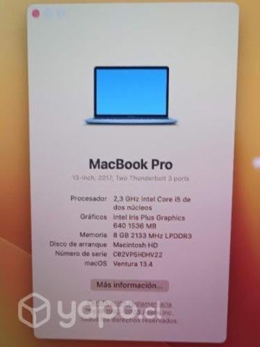 Macbook pro 2017 Usado excelente estado