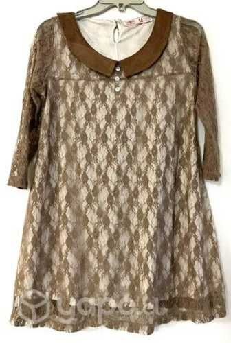 Vestido Semi Elasticado Marca Mor Talla XS/S Café