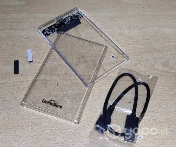 UnionSine carcasa Transparente para HDD & SSD de 2