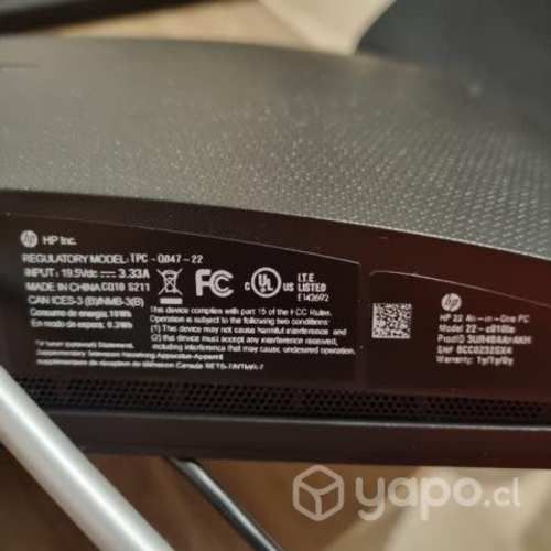 Computador HP All in One 22