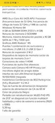 Computador HP All in One 22