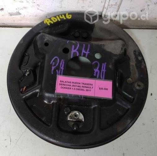 Balatas Rueda Tras Der Renault Dokker 2017 1.5