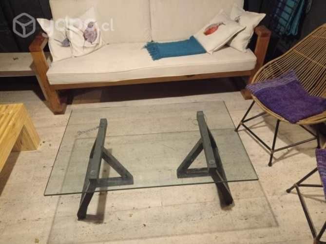 Mesa de centro de vidrio