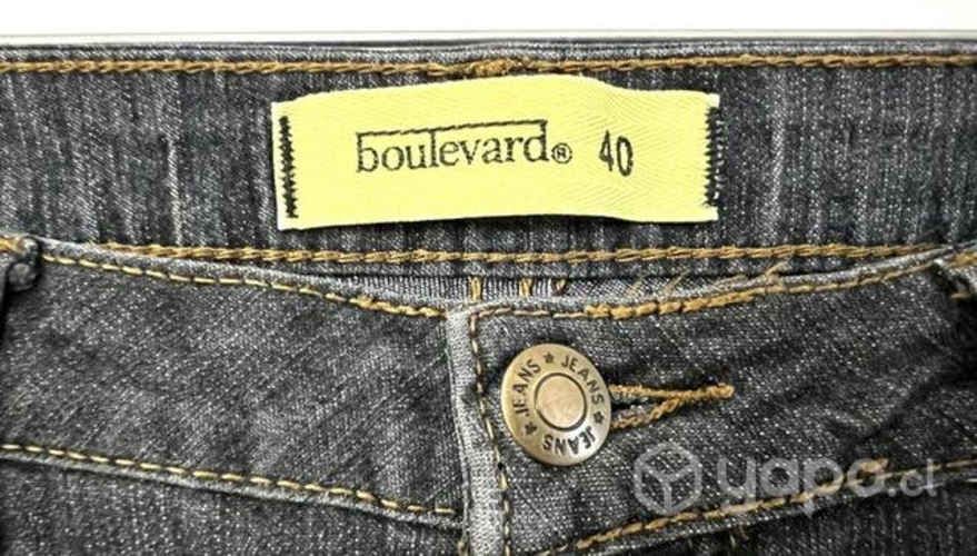 Short Elástico Marca Boulevard Talla 40 Azul