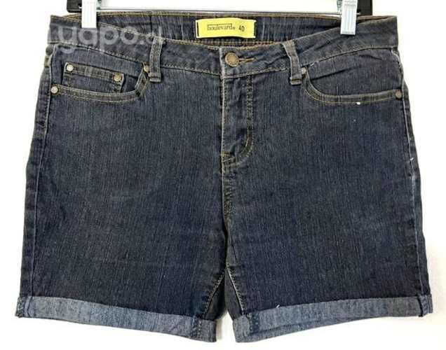 Short Elástico Marca Boulevard Talla 40 Azul