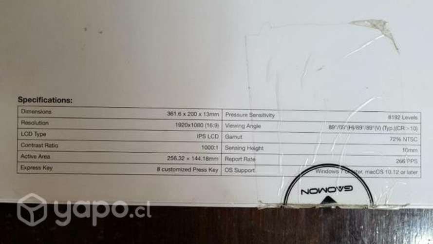 Tableta Gráfica Gaomon PD1161