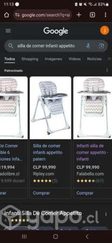Se vende silla de comer impecable