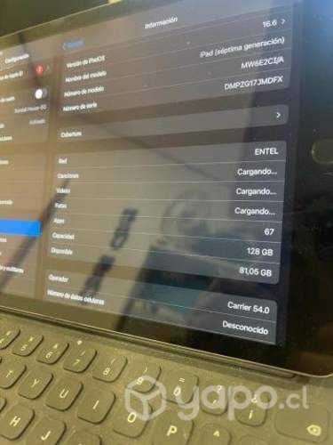Ipad septima generación 3g + wifi 128 gb