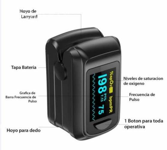 Oximetro Pulsometro Saturometro Con Bluetooth